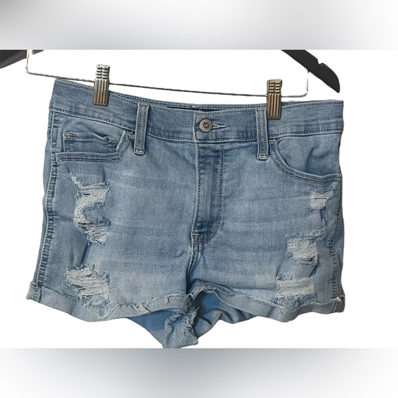 Hollister Pants - Hollister Light Blue Denim Jean Shorts with distress